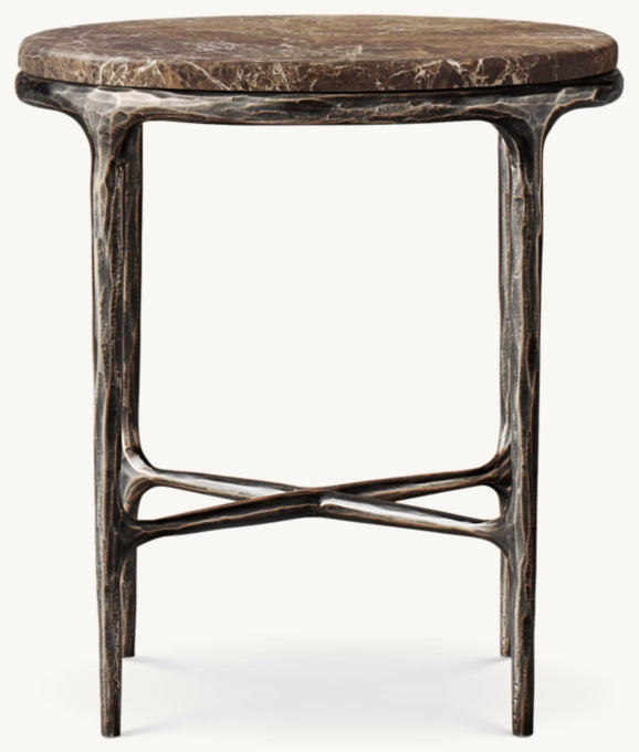 Thaddeus Marble Round Bedside Table