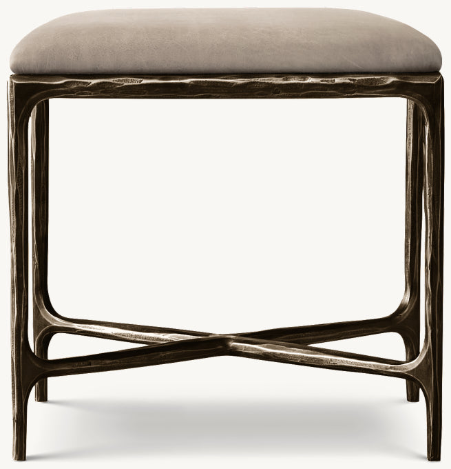 Thaddeus Leather Stool