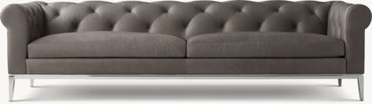 Italia Leather Chesterfield Sofa - Metal Base