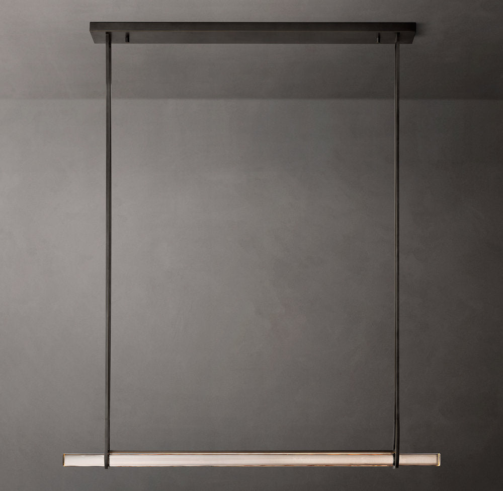 Audubon Crystal Single Bar Linear Chandelier 60"