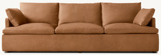 Cloud Leather Track Arm 3-Cushion Sofa