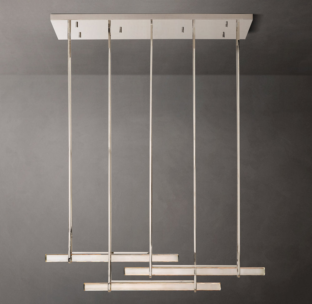Audubon Crystal Triple Bar Linear Chandelier