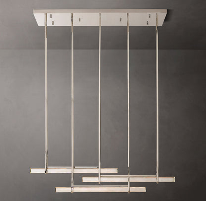 Audubon Crystal Triple Bar Linear Chandelier