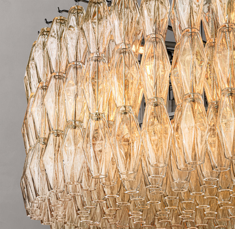 Chiara Clear Glass Round Chandelier 62"