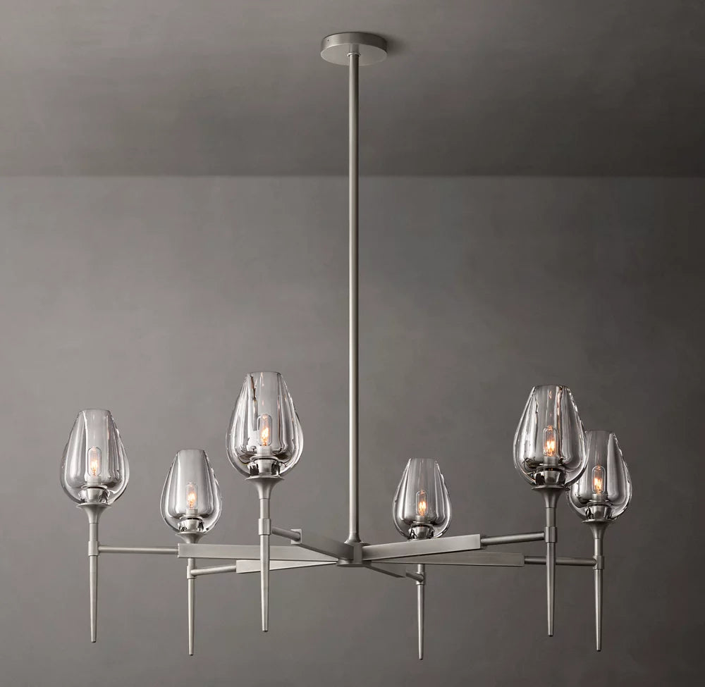 Tulip Round Chandelier 42"