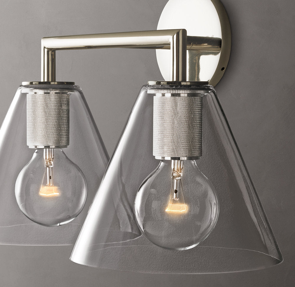 Utilitaire Funnel Shade Double Sconce