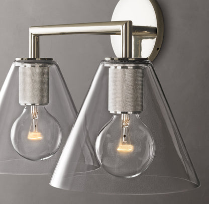 Utilitaire Funnel Shade Double Sconce