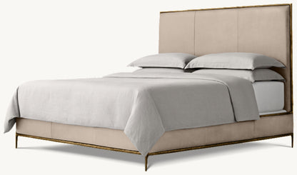 Thaddeus Leather Panel Bed