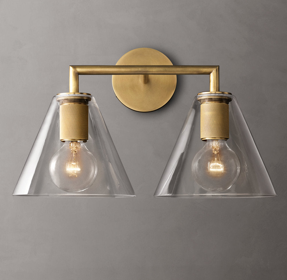 Utilitaire Funnel Shade Double Sconce
