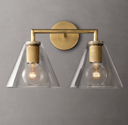 Utilitaire Funnel Shade Double Sconce
