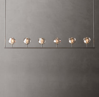 Boule De Cristal Smoke Glass Linear Chandelier 60"