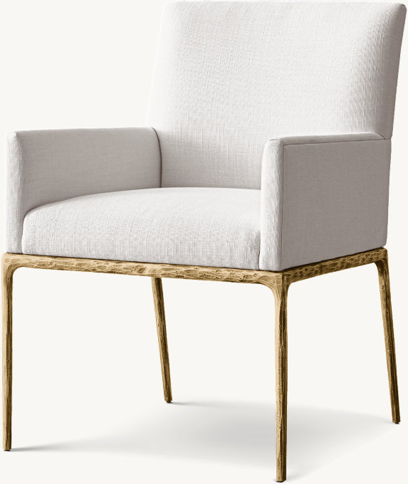Thaddeus Track Fabric Dining Armchair