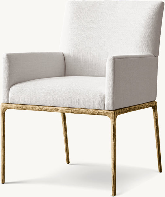 Thaddeus Track Fabric Dining Armchair