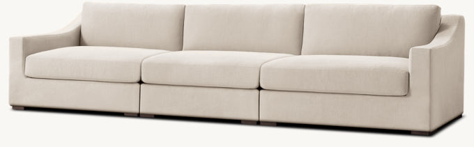 Modena Modular Slope Arm 3-Piece Sofa