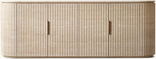 Byron Reeded Stone 4-door Sideboard