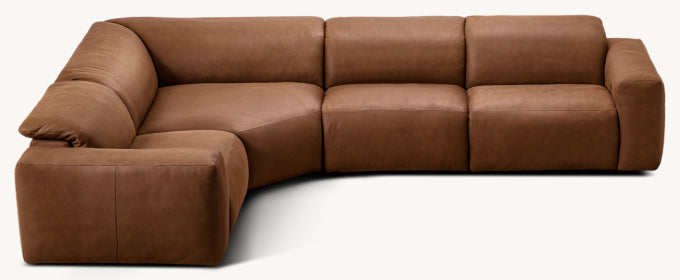 Blake Recliner Modular Leather 4-Piece L-Sectional