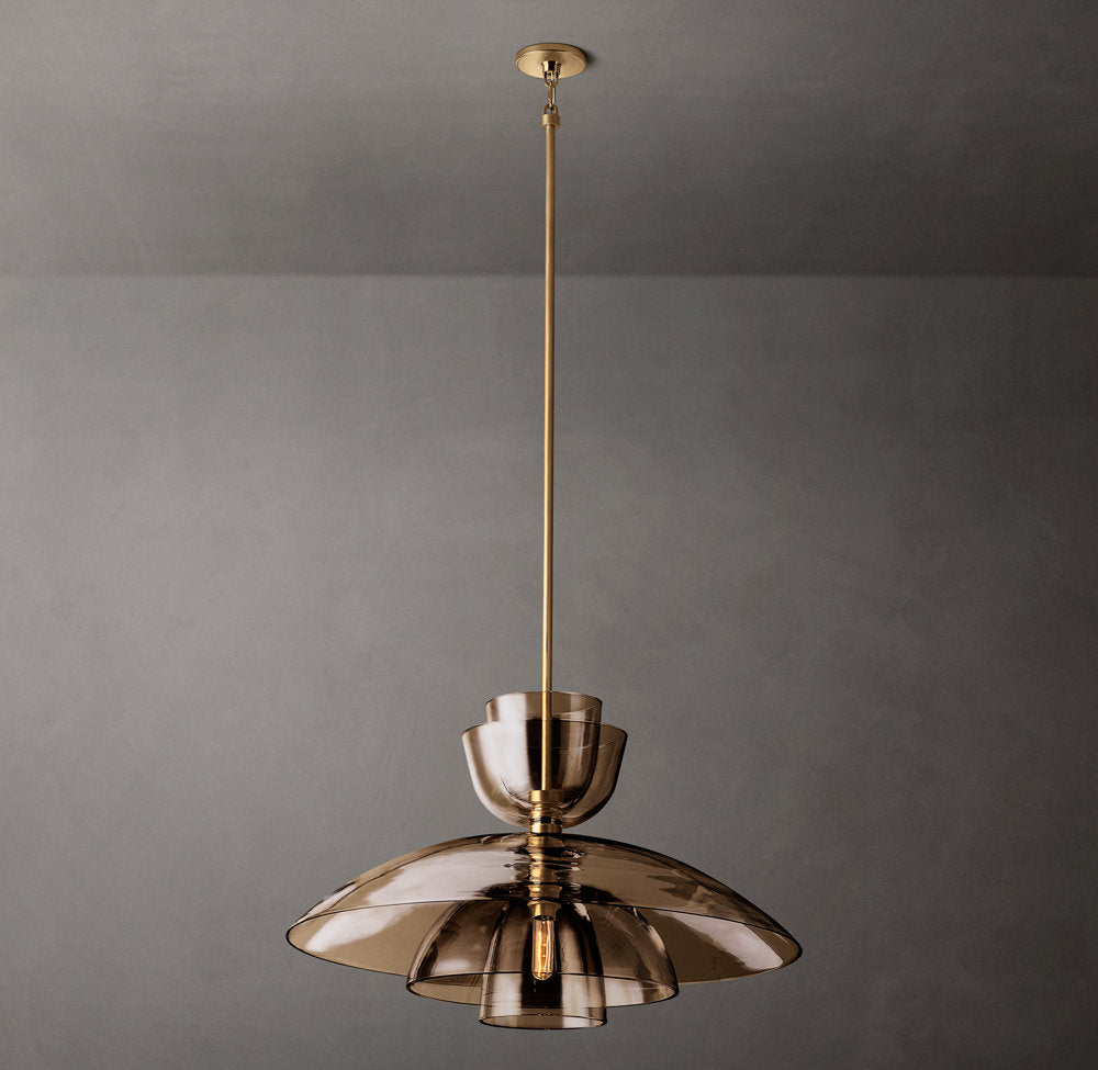 Blom Amber Glass Cloche Grand Pendant