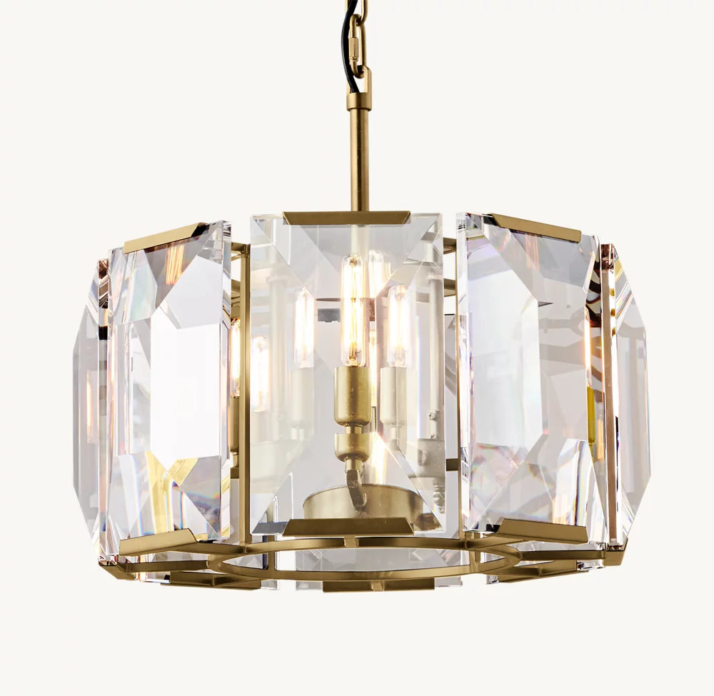 Harlow Crystal Round Chandelier 19"