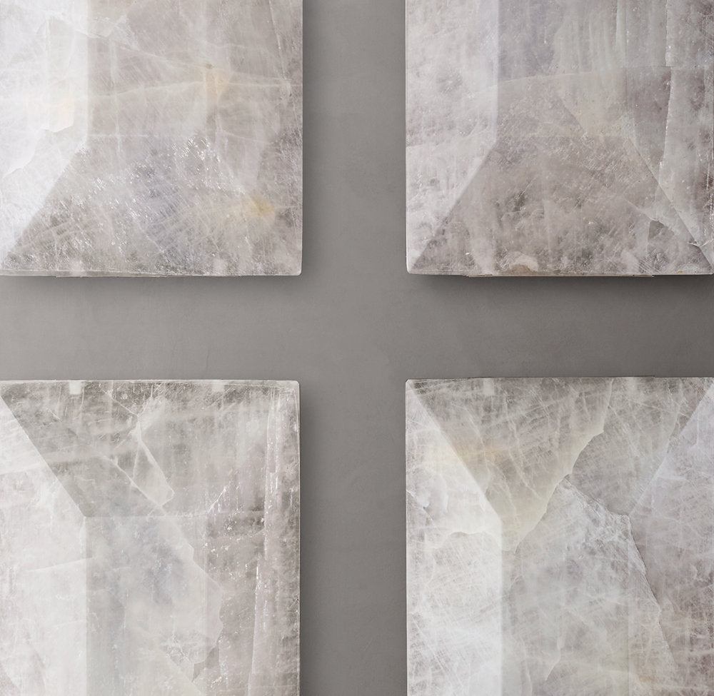 Harlow Calcite Rectangular Chandelier 74"