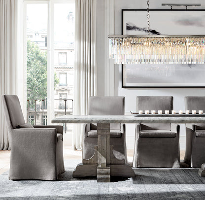 1920s Odeon Rectangular Chandelier 72"