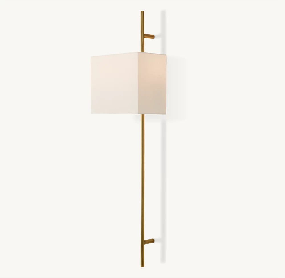 Vela Octagonal Bar Sconce - Rectangular Shade