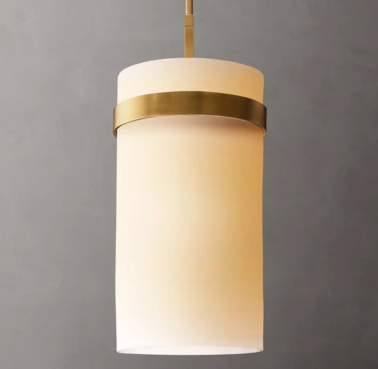 Ravelle Milk Glass Pendant 10"