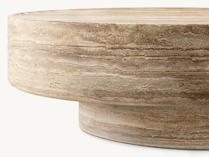 Vitolo Carved Round Coffee Table