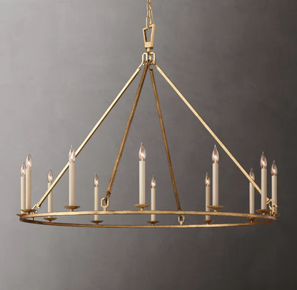 19th C. English Openwork Round Chandelier 50"