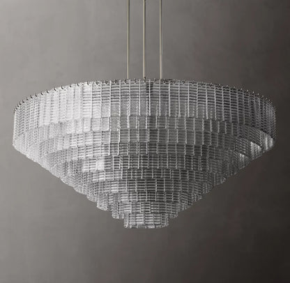 Sirene Clear Glass Round Chandelier 65"