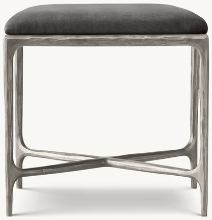 Thaddeus Leather Stool