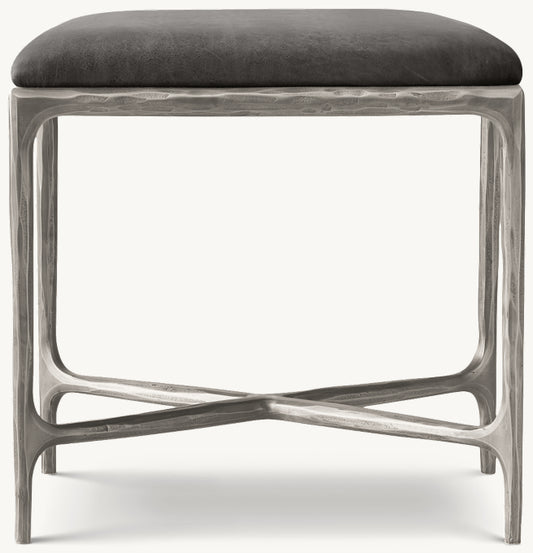 Thaddeus Leather Stool