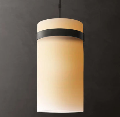 Ravelle Milk Glass Pendant 10"