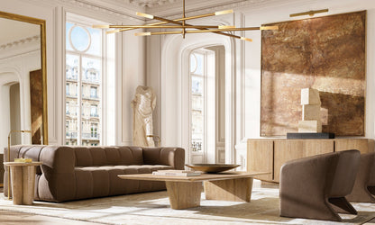 Rousseau 8-Light Mobile Etched Rod Chandelier