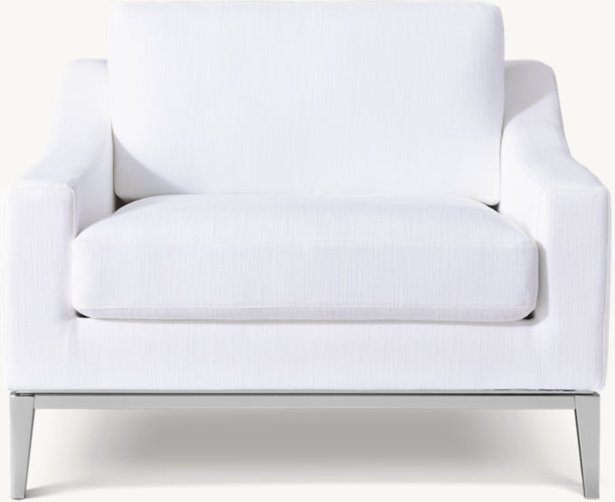 Italia Slope Arm Chair - Metal Base