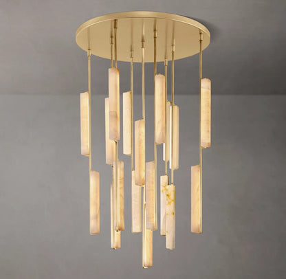 Audubon Alabaster Round Chandelier 40"