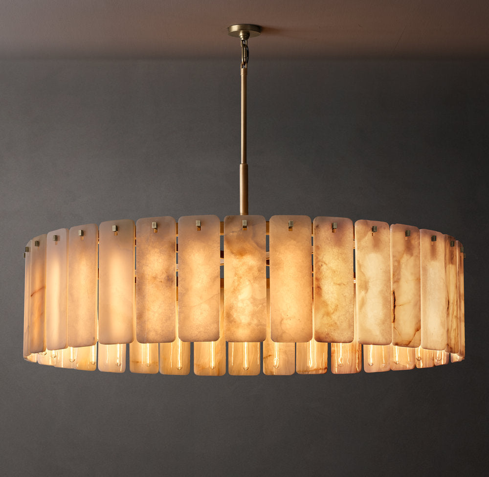 Calamette Onyx Round Chandelier 60"