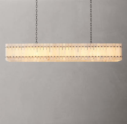 San Marco Alabaster Linear Chandelier 72"
