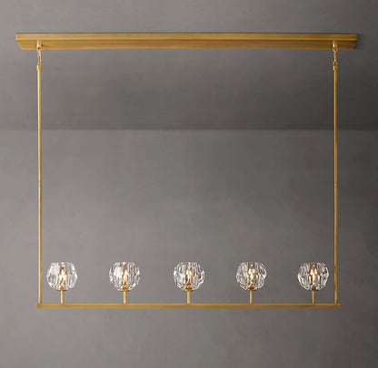 Boule De Cristal Clear Glass Linear Chandelier 60"