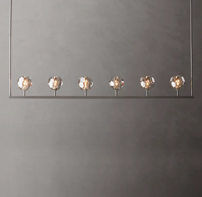 Boule De Cristal Smoke Glass Linear Chandelier 60"