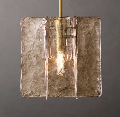 Lattice Smoke Glass Pendant