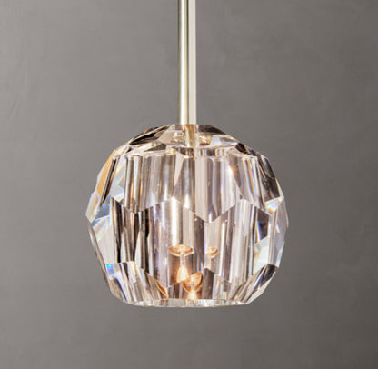 Boule De Cristal Clear Glass Rod Pendant