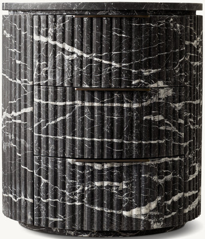 Byron Reeded Stone Closed Nightstand