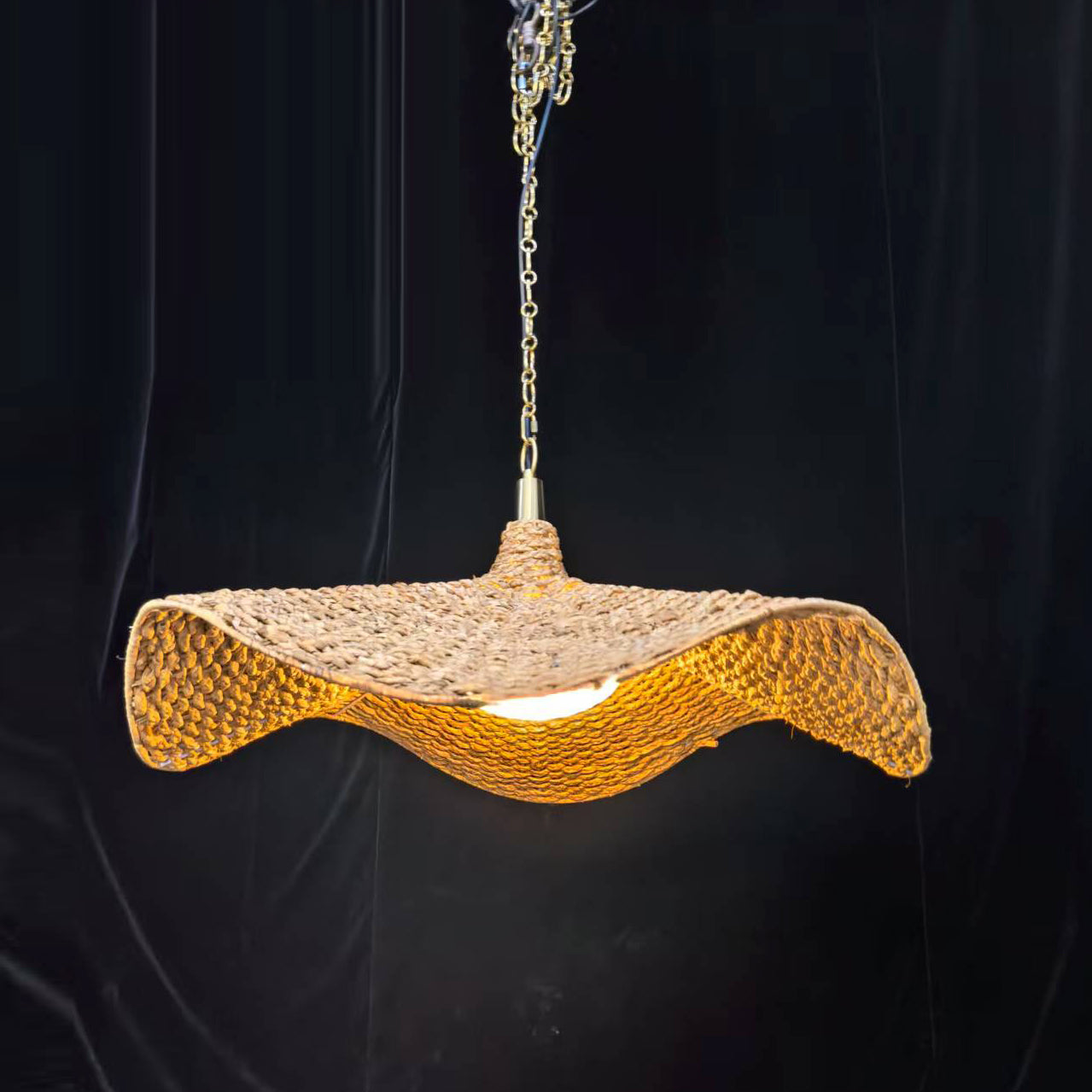 Rattan Woven Acrylic Pendant Lamp