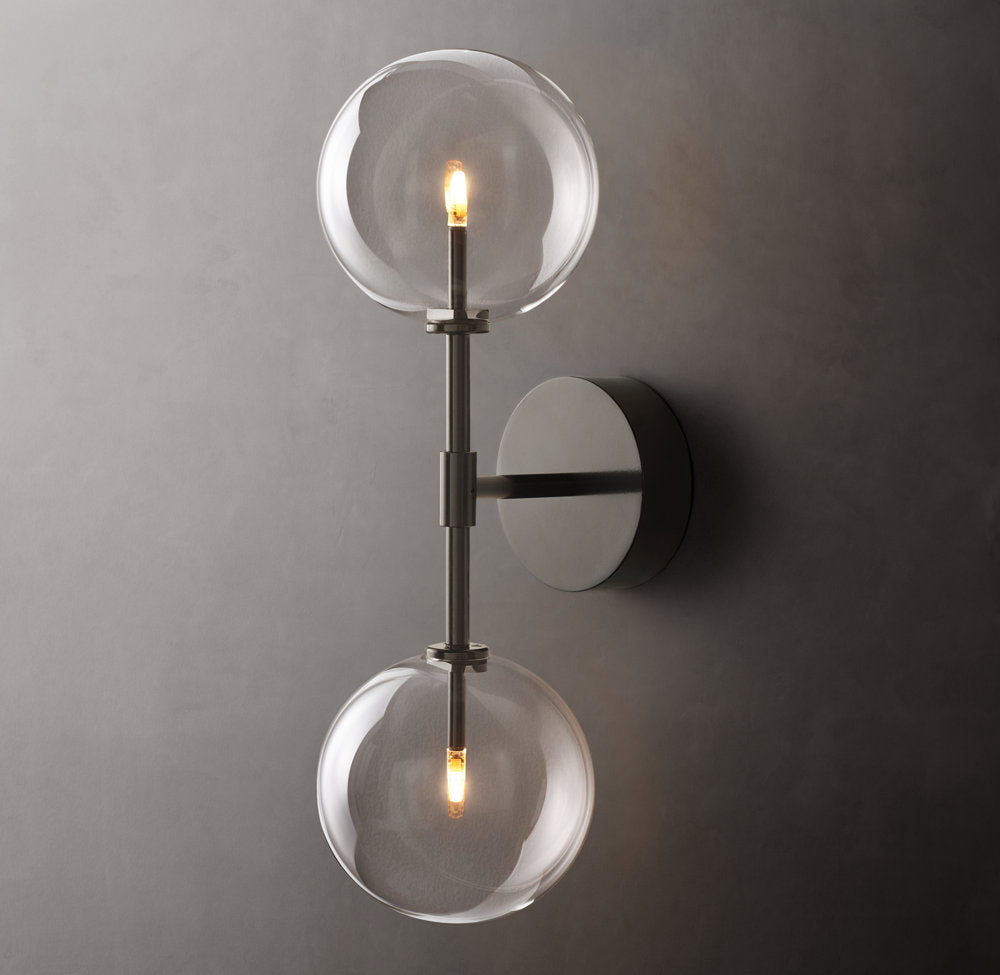 Glass Globe Linear Sconce
