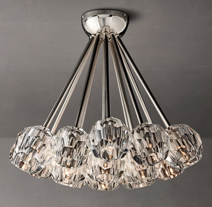 Boule De Cristal Clear Glass Flushmount 24"