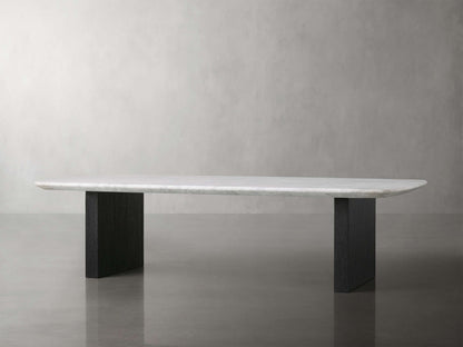 Saint Germain Stone Top Coffee Table with Clement Base