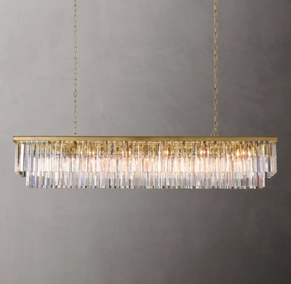 1920s Odeon Rectangular Chandelier 72"
