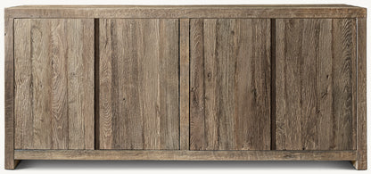 Reclaimed Rustic Oak 4-Door Sideboard
