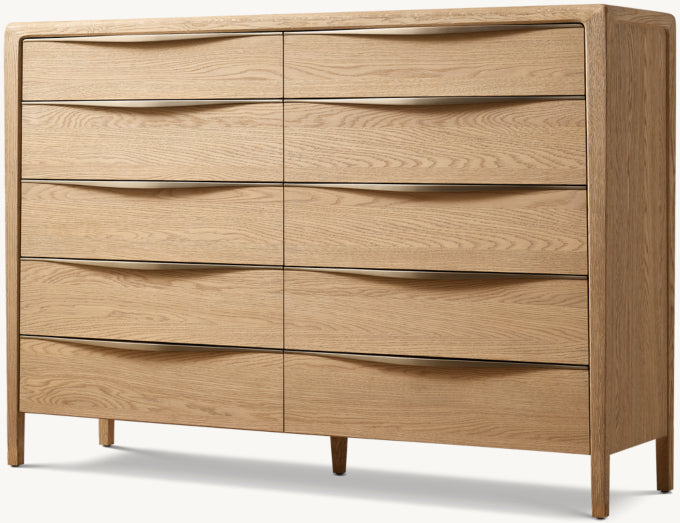 Gael Oak 10-Drawer Dresser