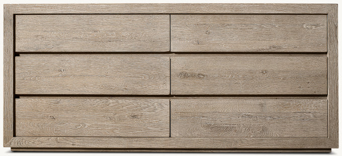 Drifted Reclaimed Oak 6-Drawer Dresser